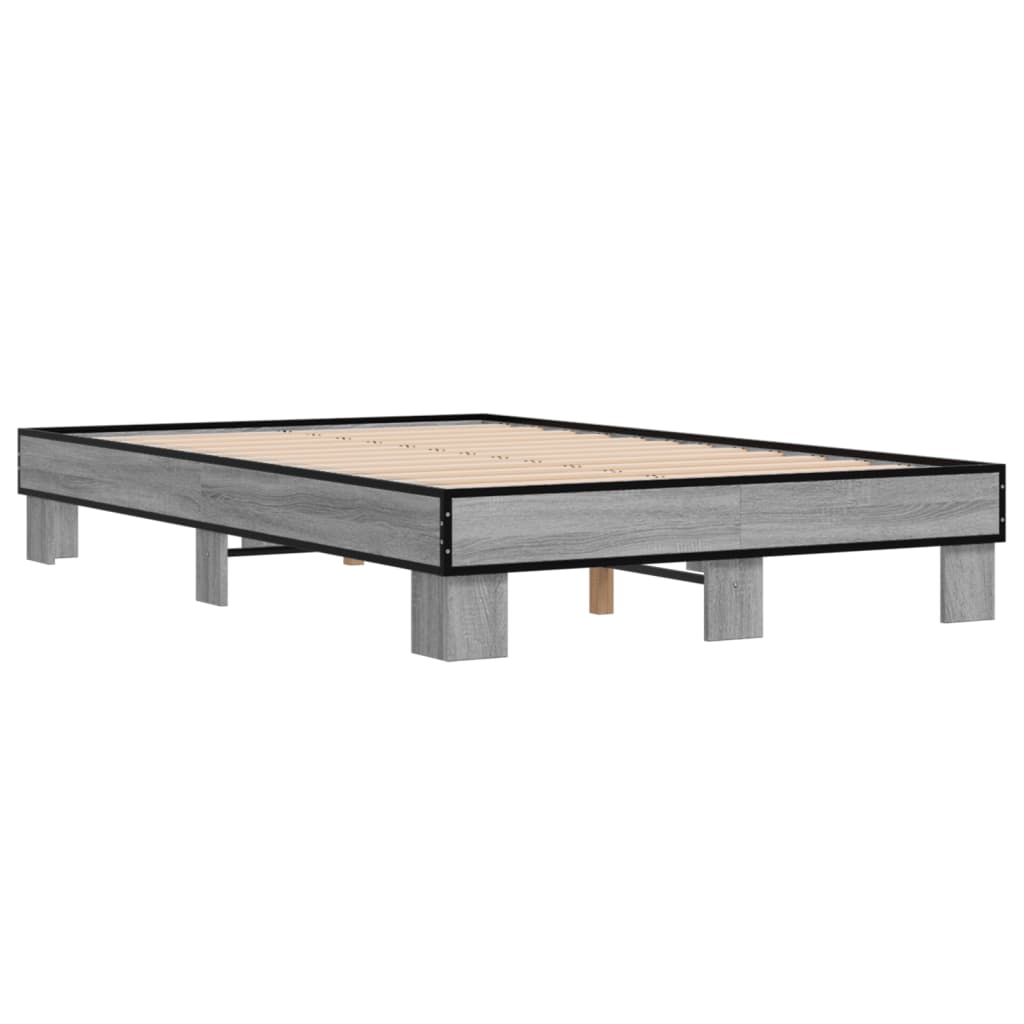 Bed Frame without Mattress Grey Sonoma 140x200 cm | Luxury Home Accessories | Heulog Glow