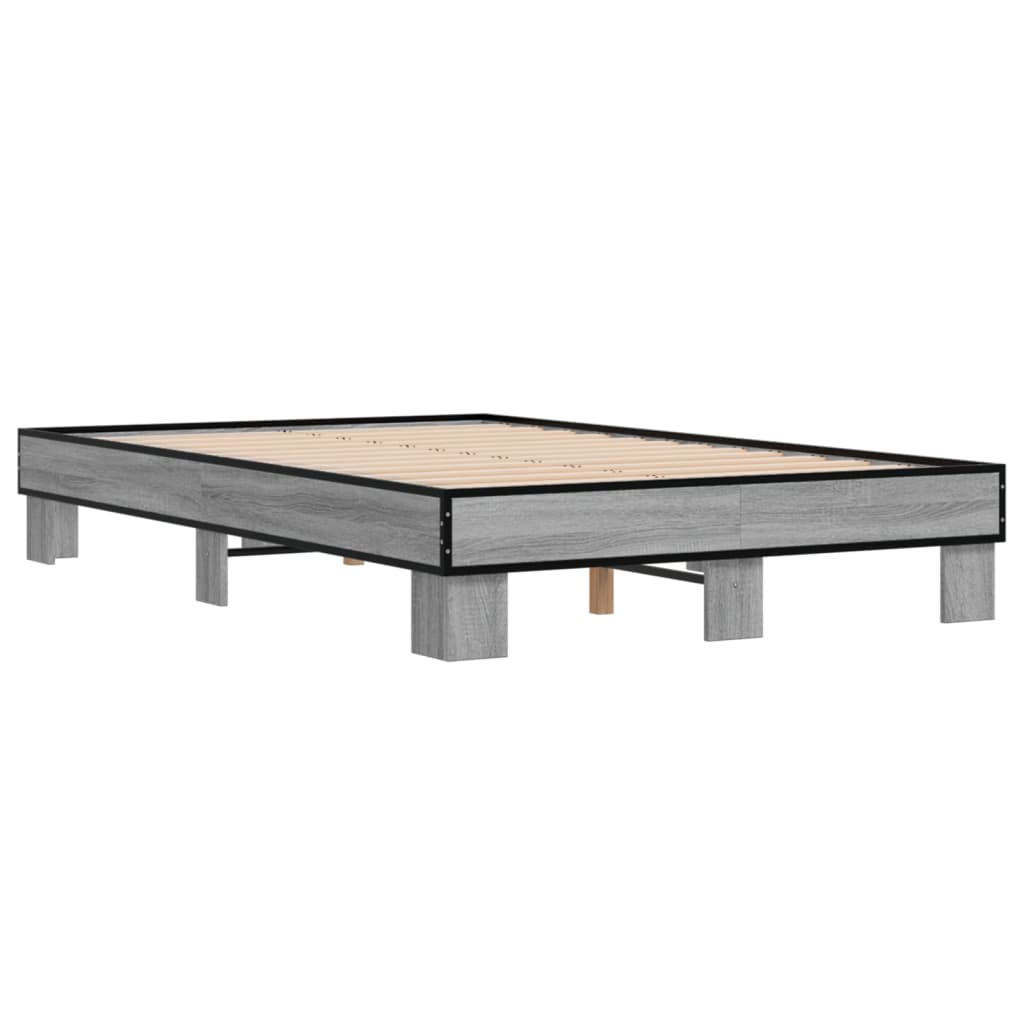 Bed Frame without Mattress Grey Sonoma 140x200 cm | Luxury Home Accessories | Heulog Glow