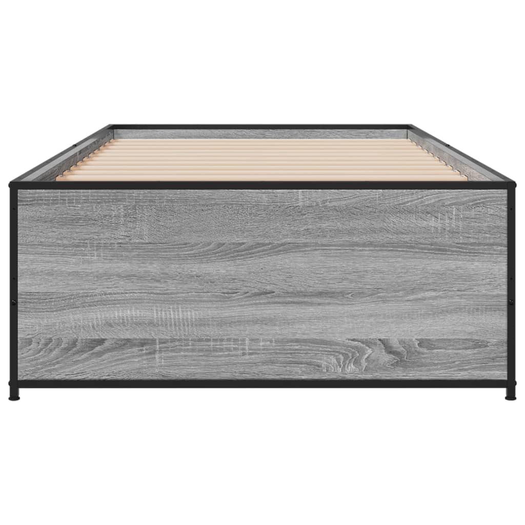 Bed Frame without Mattress Grey Sonoma 75x190 cm Small Single | Luxury Home Accessories | Heulog Glow