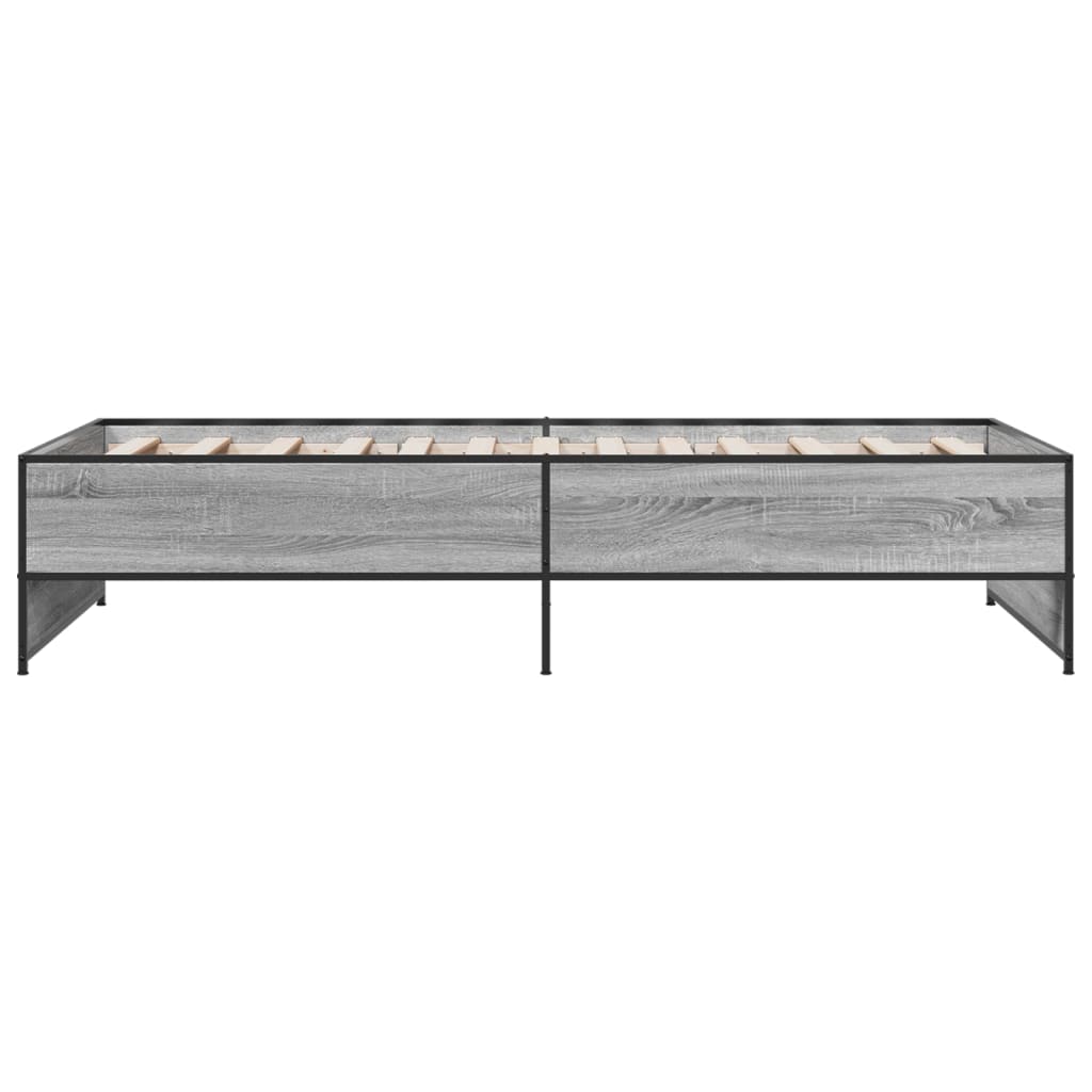 Bed Frame without Mattress Grey Sonoma 75x190 cm Small Single | Luxury Home Accessories | Heulog Glow