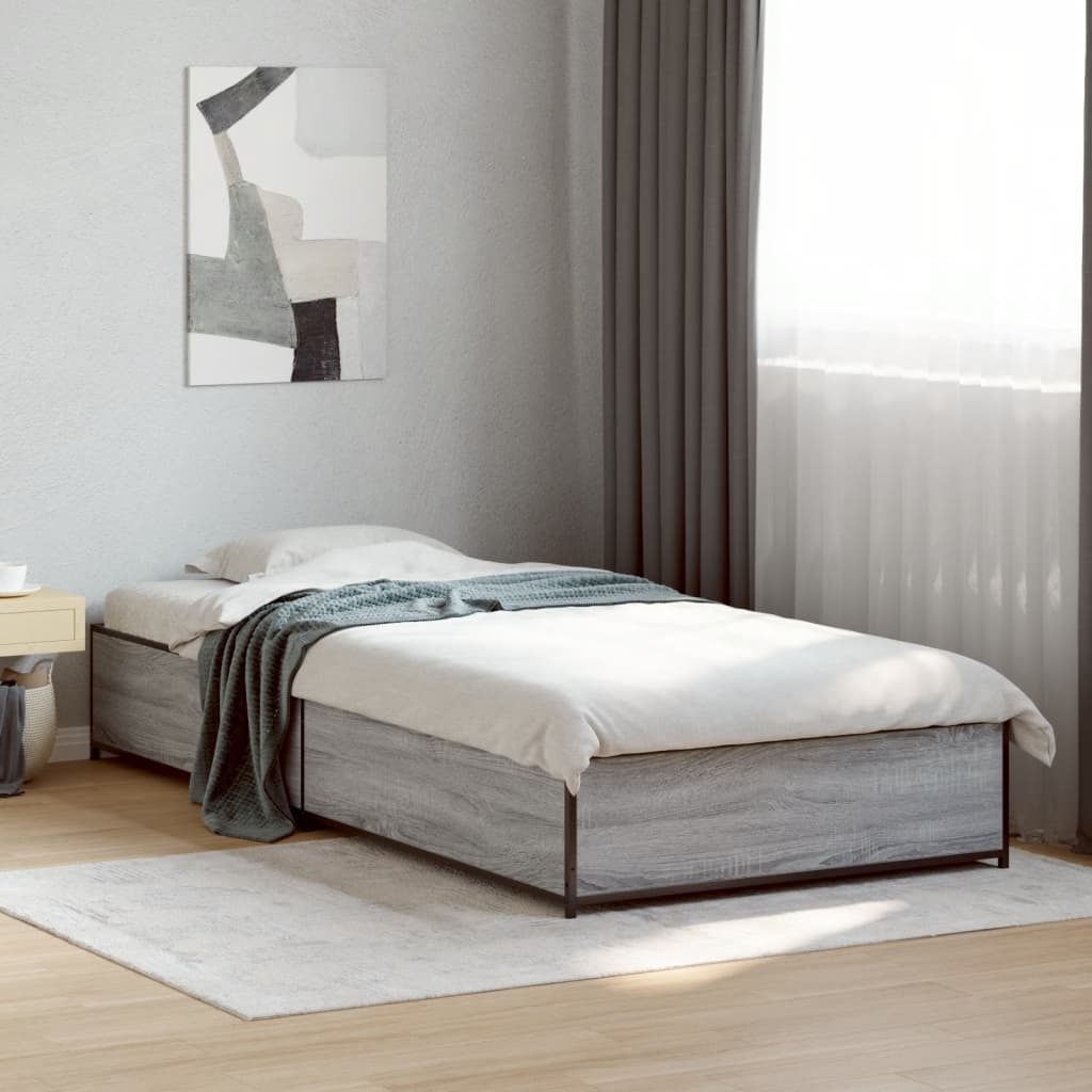 Bed Frame without Mattress Grey Sonoma 90x200 cm | Luxury Home Accessories | Heulog Glow