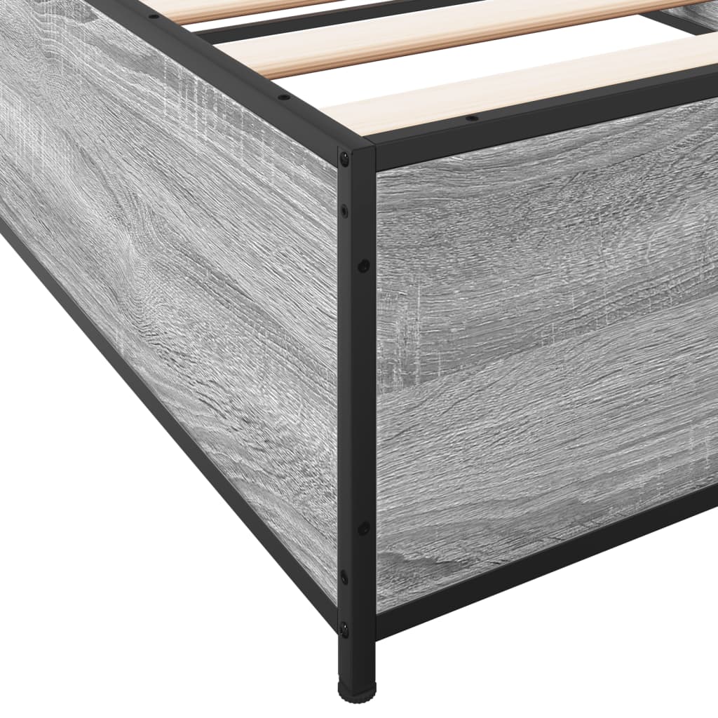 Bed Frame without Mattress Grey Sonoma 90x200 cm | Luxury Home Accessories | Heulog Glow