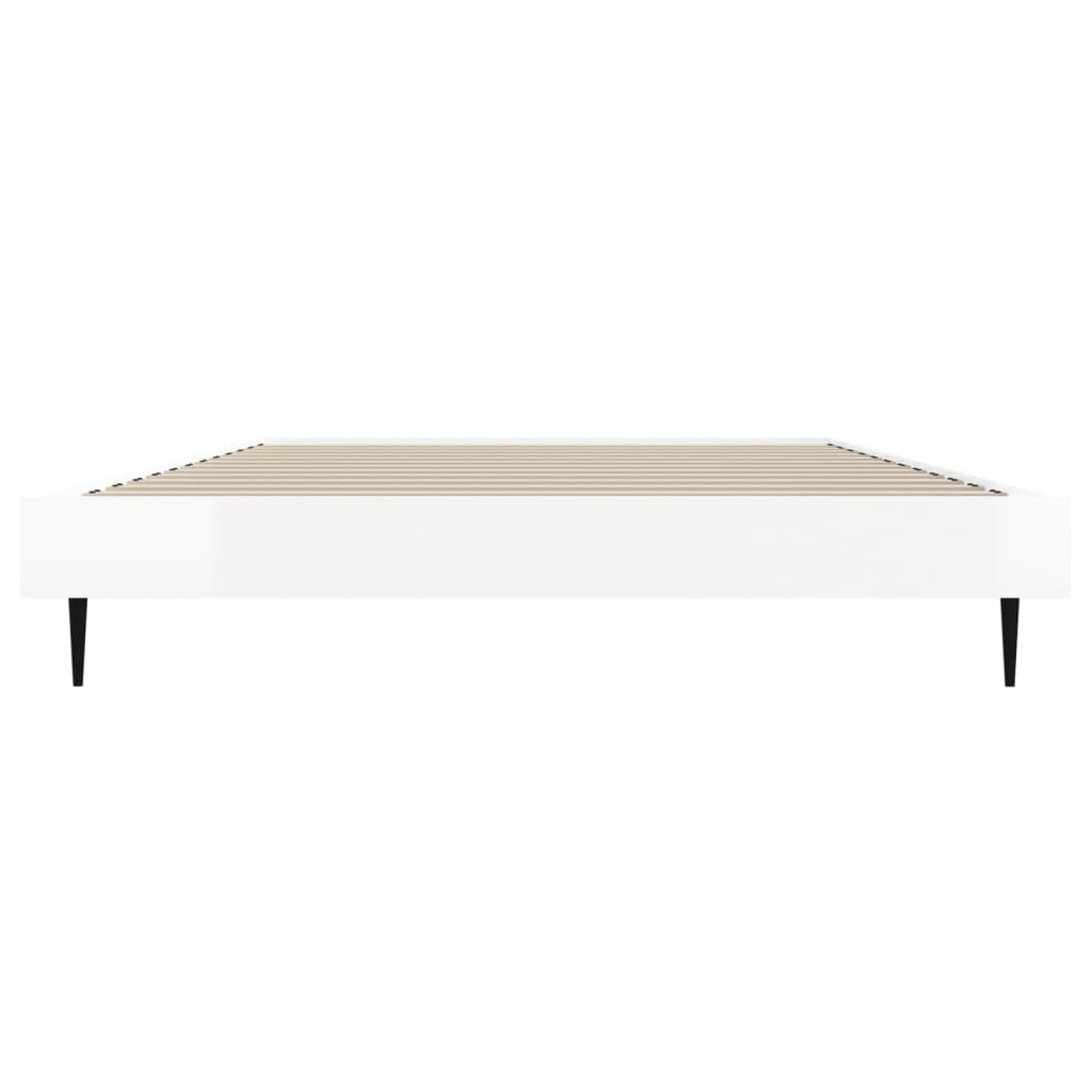 Bed Frame without Mattress High Gloss White 90x200 cm | Luxury Home Accessories | Heulog Glow