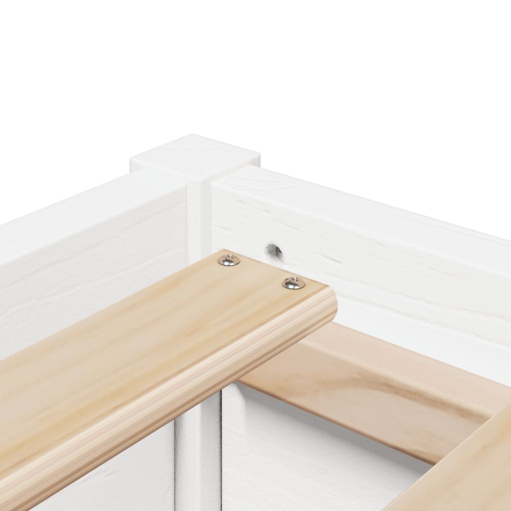 Bed Frame without Mattress White 90x190 cm Single Solid Wood Pine | Luxury Home Accessories | Heulog Glow