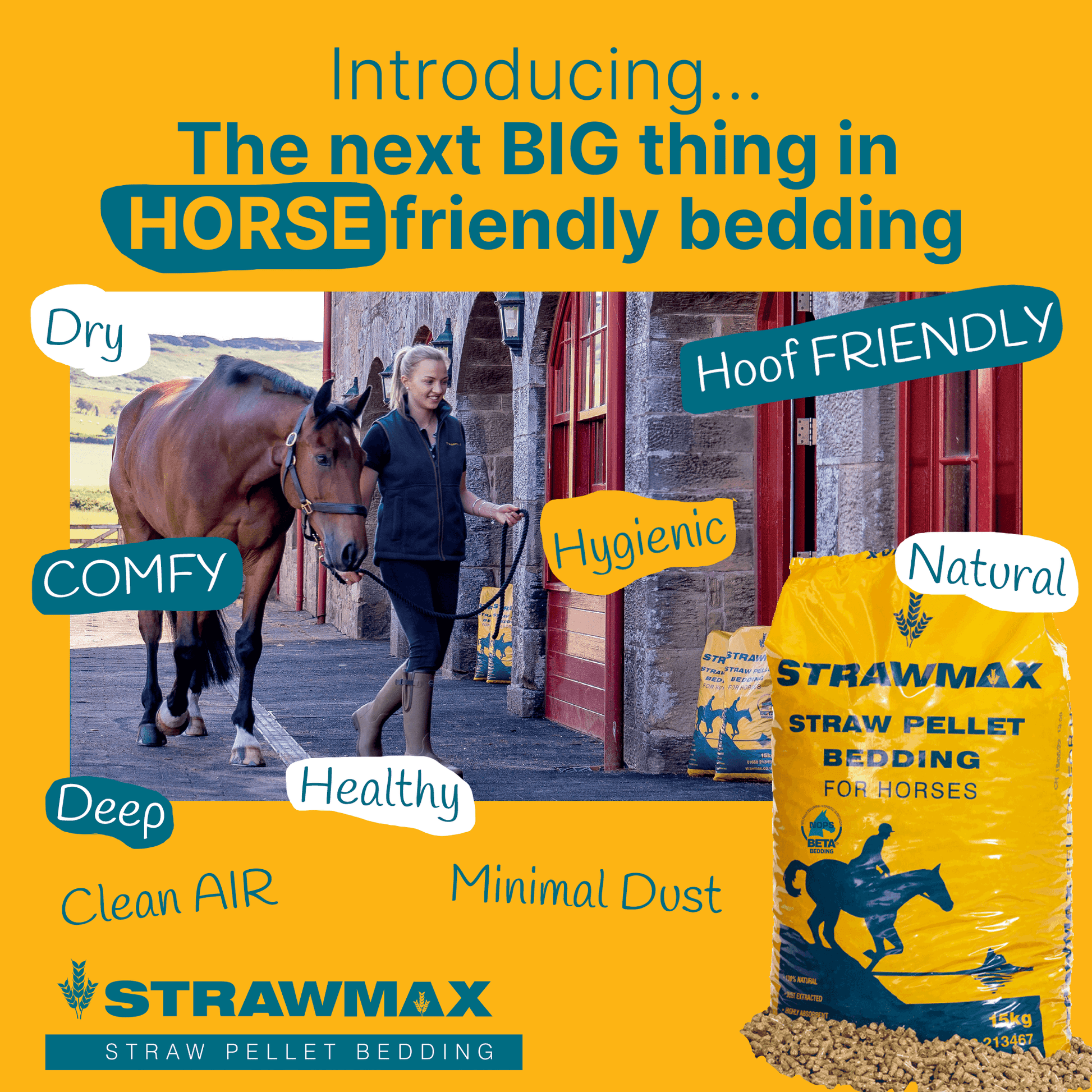 Bedmax Strawmax Straw Pellet 15kg | Luxury Home Accessories | Heulog Glow