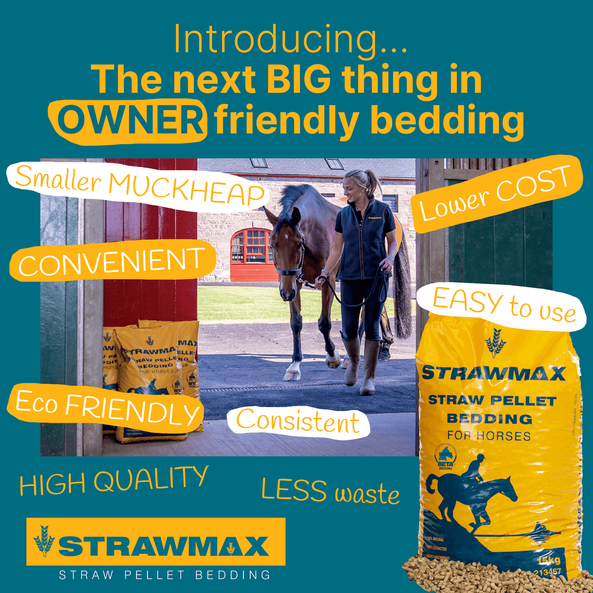 Bedmax Strawmax Straw Pellet 15kg | Luxury Home Accessories | Heulog Glow