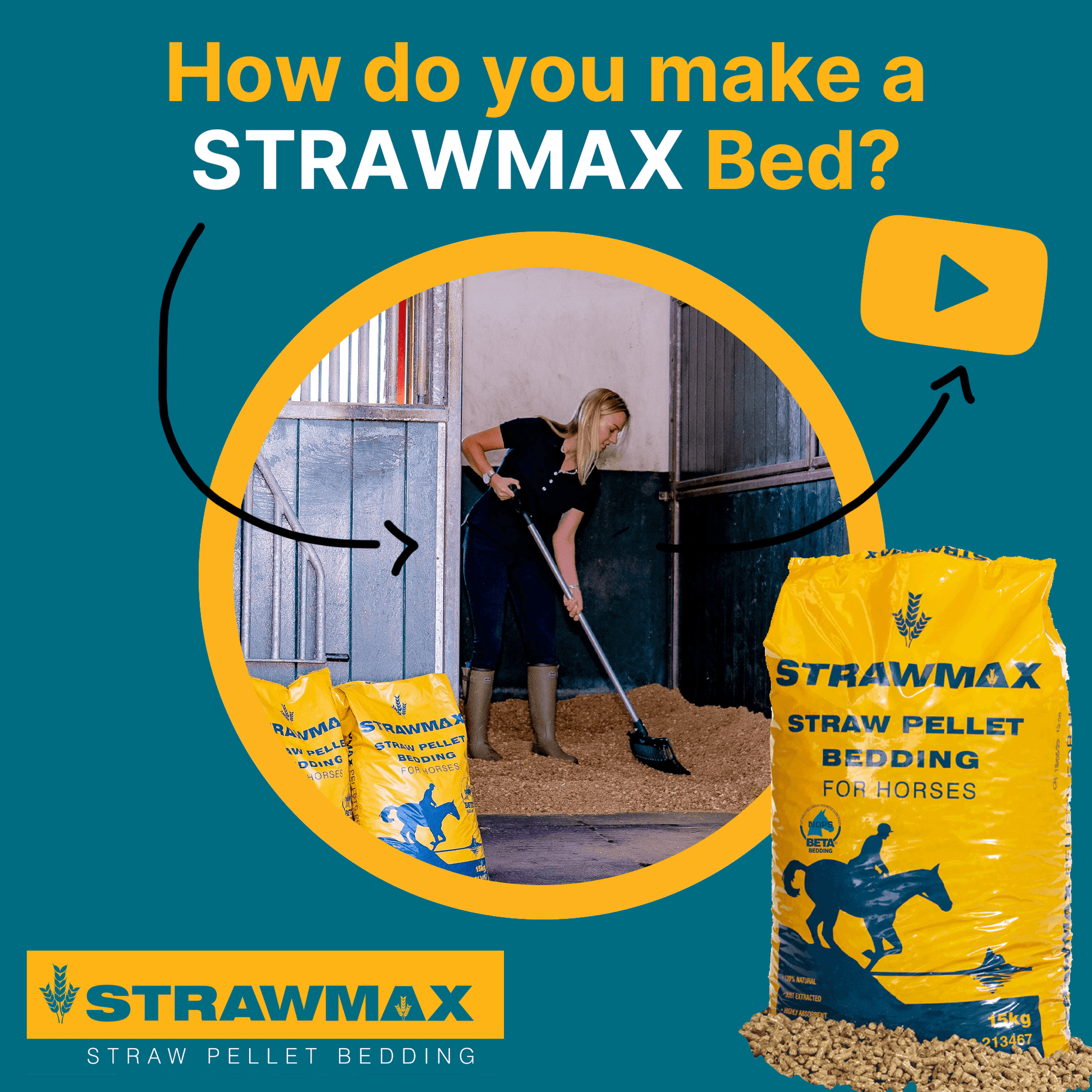 Bedmax Strawmax Straw Pellet 15kg | Luxury Home Accessories | Heulog Glow