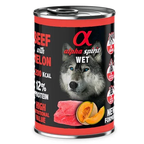 Beef with Melon Complete Wet Canned Dog Food (6 x 400g) | Luxury Home Accessories | Heulog Glow