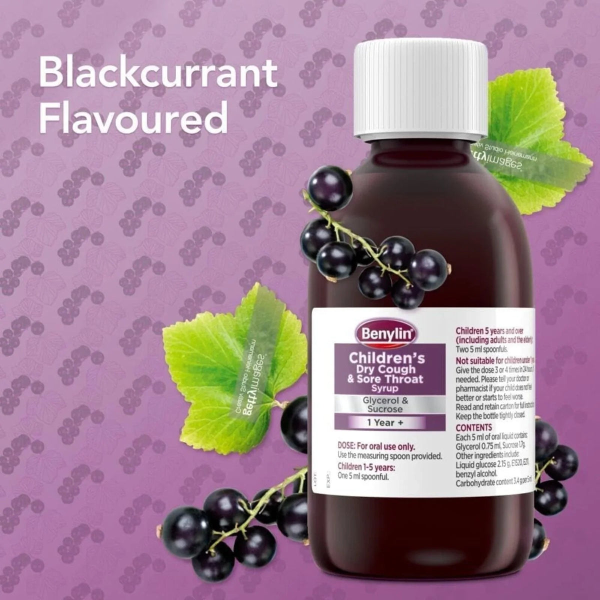 Benylin Children's Dry Cough and Sore Throat Syrup 1+ year 125ml | Luxury Home Accessories | Heulog Glow