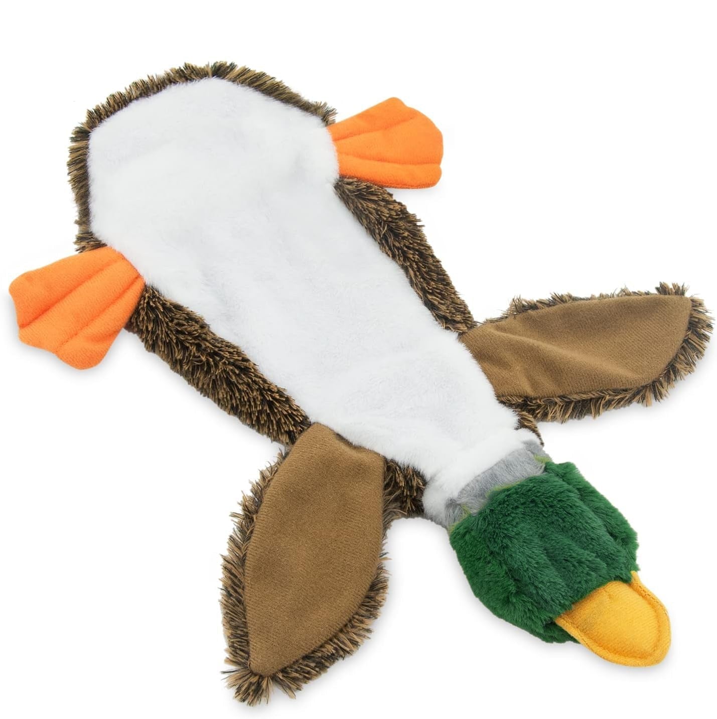 Best Pet Supplies 2-in-1 Stuffless Squeaky Dog Toys With Soft, Durable Fabric For Small, Medium, And Large Pets, No Stuffing For Indoor Play, Supports Active Biting And Play - 1Wild Duck | Luxury Home Accessories | Heulog Glow