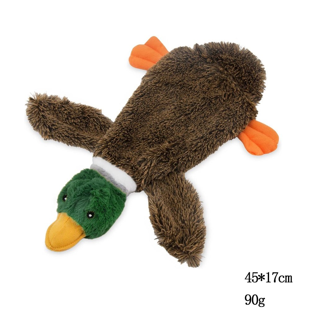 Best Pet Supplies 2-in-1 Stuffless Squeaky Dog Toys With Soft, Durable Fabric For Small, Medium, And Large Pets, No Stuffing For Indoor Play, Supports Active Biting And Play - 1Wild Duck | Luxury Home Accessories | Heulog Glow