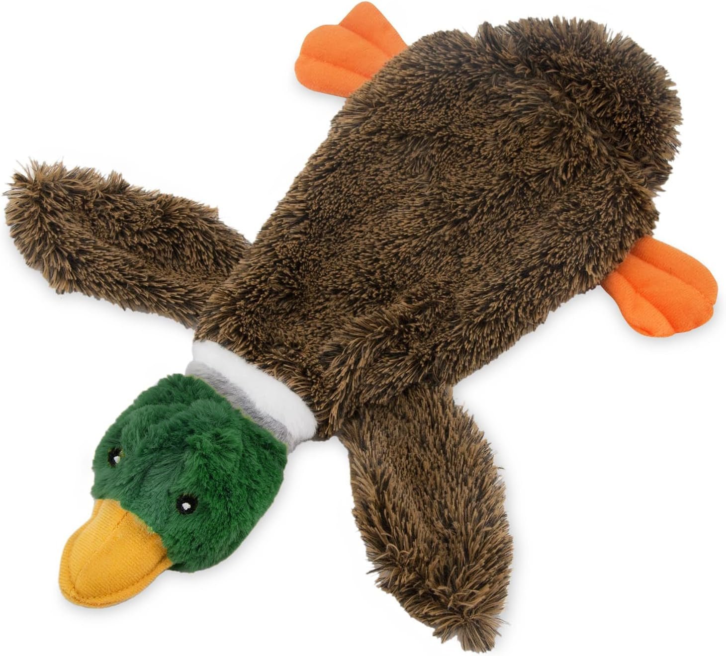 Best Pet Supplies 2-in-1 Stuffless Squeaky Dog Toys With Soft, Durable Fabric For Small, Medium, And Large Pets, No Stuffing For Indoor Play, Supports Active Biting And Play - 1Wild Duck | Luxury Home Accessories | Heulog Glow
