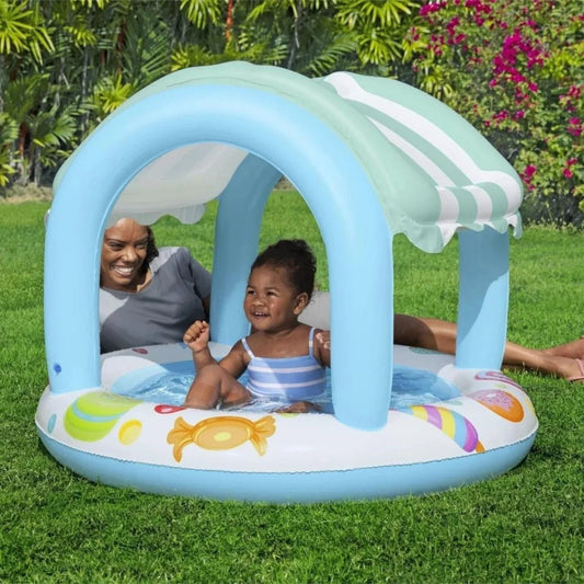 Bestway 41"x33" Sweet Shoppe Shaded Kiddie Pool | Luxury Home Accessories | Heulog Glow