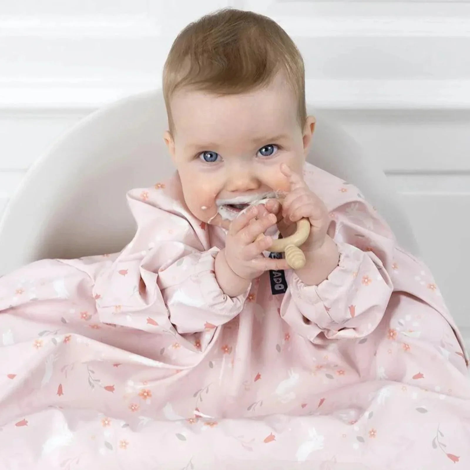 Bibado Coverall Weaning Bib - Botanical Bunnies | Luxury Home Accessories | Heulog Glow