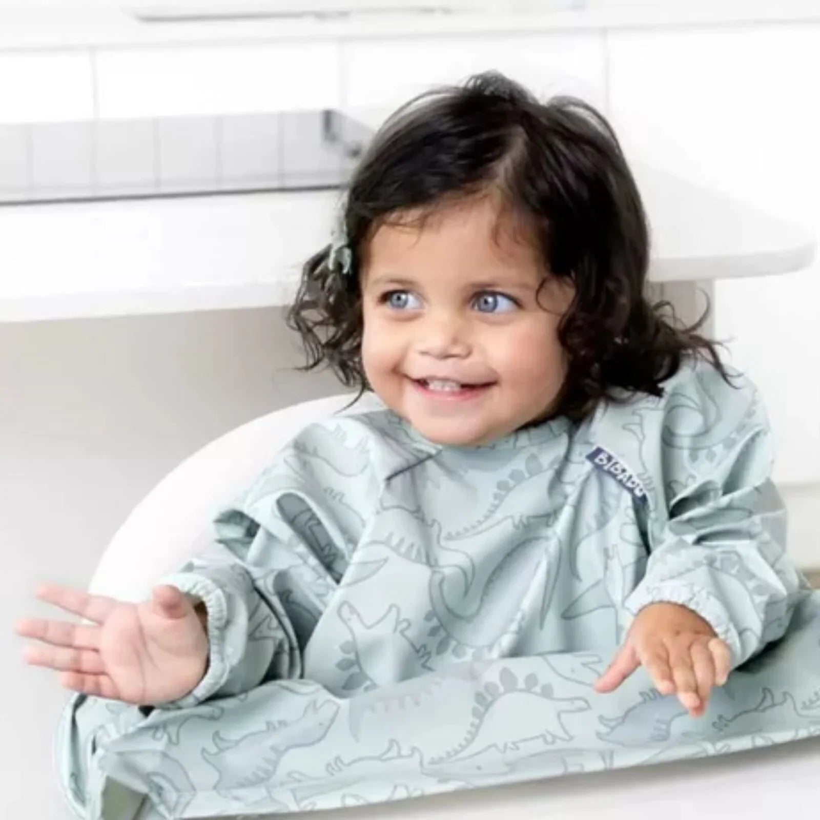 Bibado Coverall Weaning Bib - Dino Roar | Luxury Home Accessories | Heulog Glow