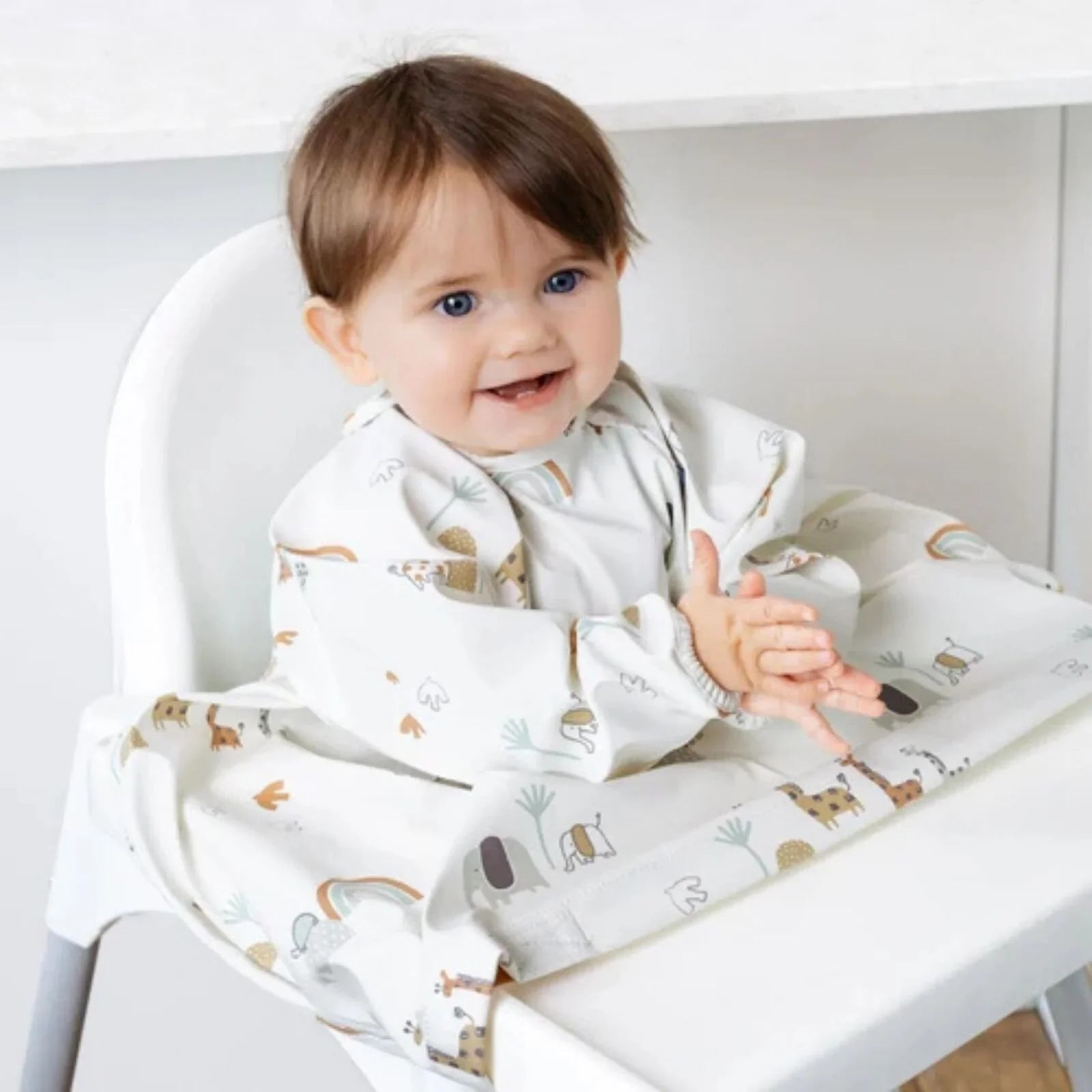 Bibado Coverall Weaning Bib - Serengeti Spaghetti | Luxury Home Accessories | Heulog Glow