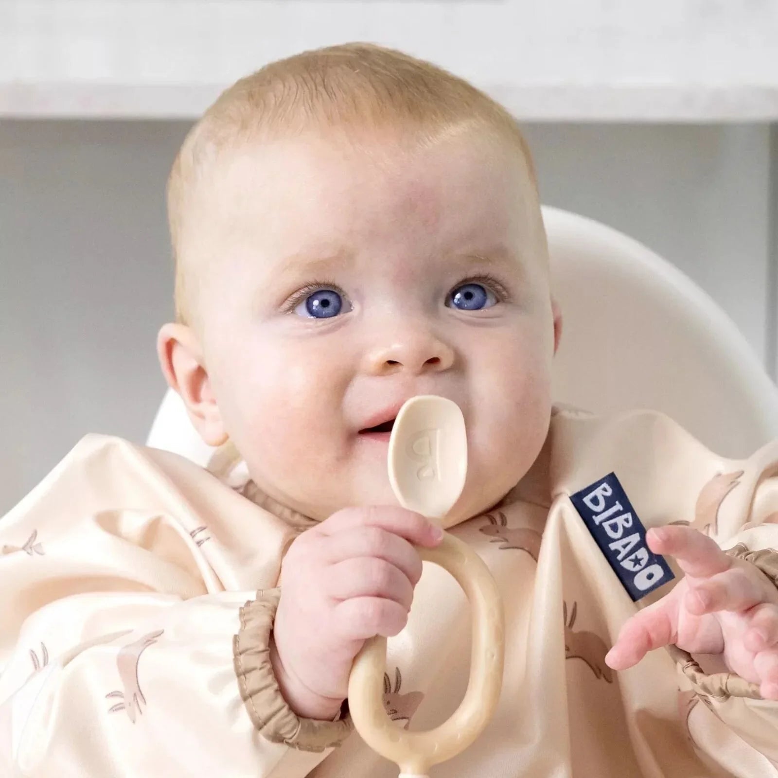 Bibado Dippit Baby Weaning Spoons 6+ months Pack of 2 - Fawn | Luxury Home Accessories | Heulog Glow