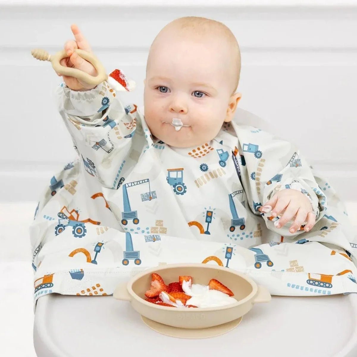 Bibado Long Sleeve Coverall Weaning Bib - Little Loader | Luxury Home Accessories | Heulog Glow