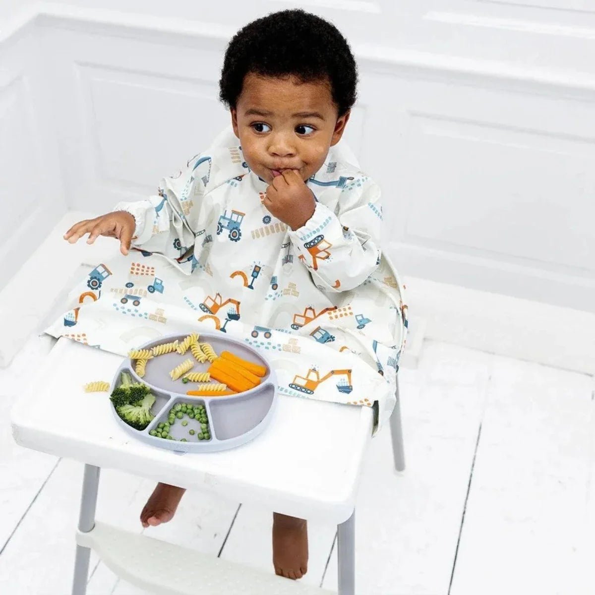 Bibado Long Sleeve Coverall Weaning Bib - Little Loader | Luxury Home Accessories | Heulog Glow