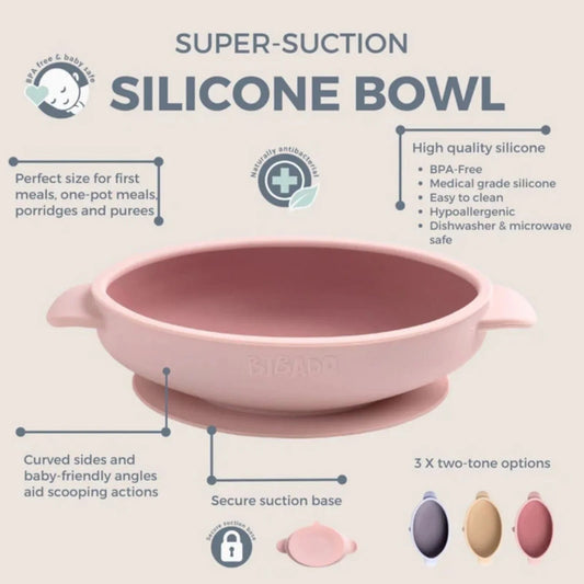Bibado Silicone Suction Bowl - Blush | Luxury Home Accessories | Heulog Glow