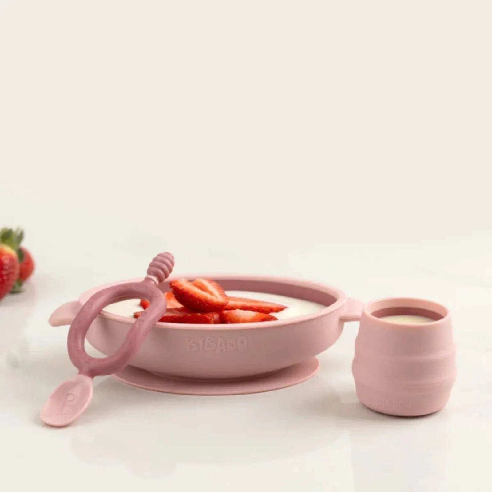 Bibado Silicone Suction Bowl - Blush | Luxury Home Accessories | Heulog Glow