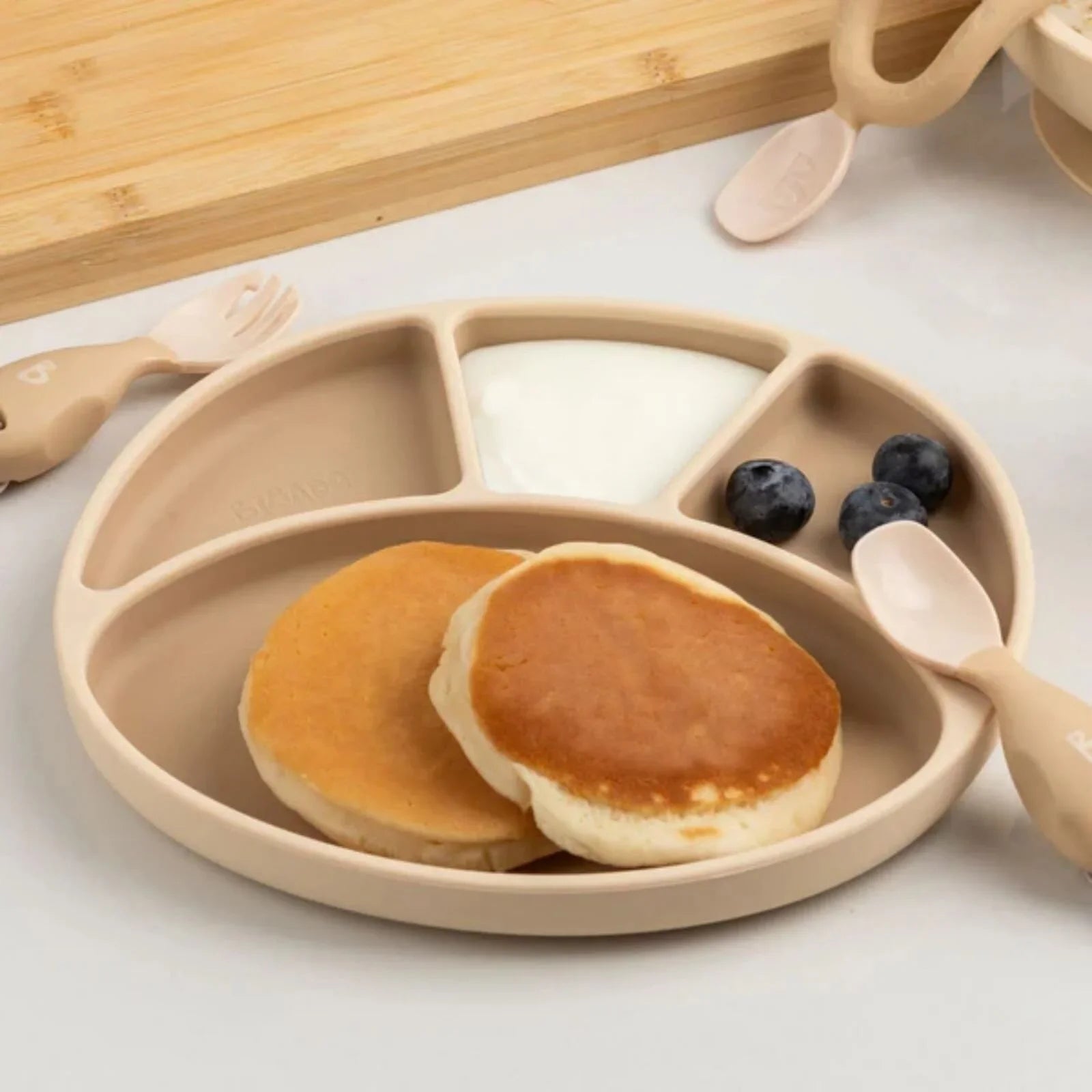 Bibado Silicone Suction Divider Plate - Fawn | Luxury Home Accessories | Heulog Glow
