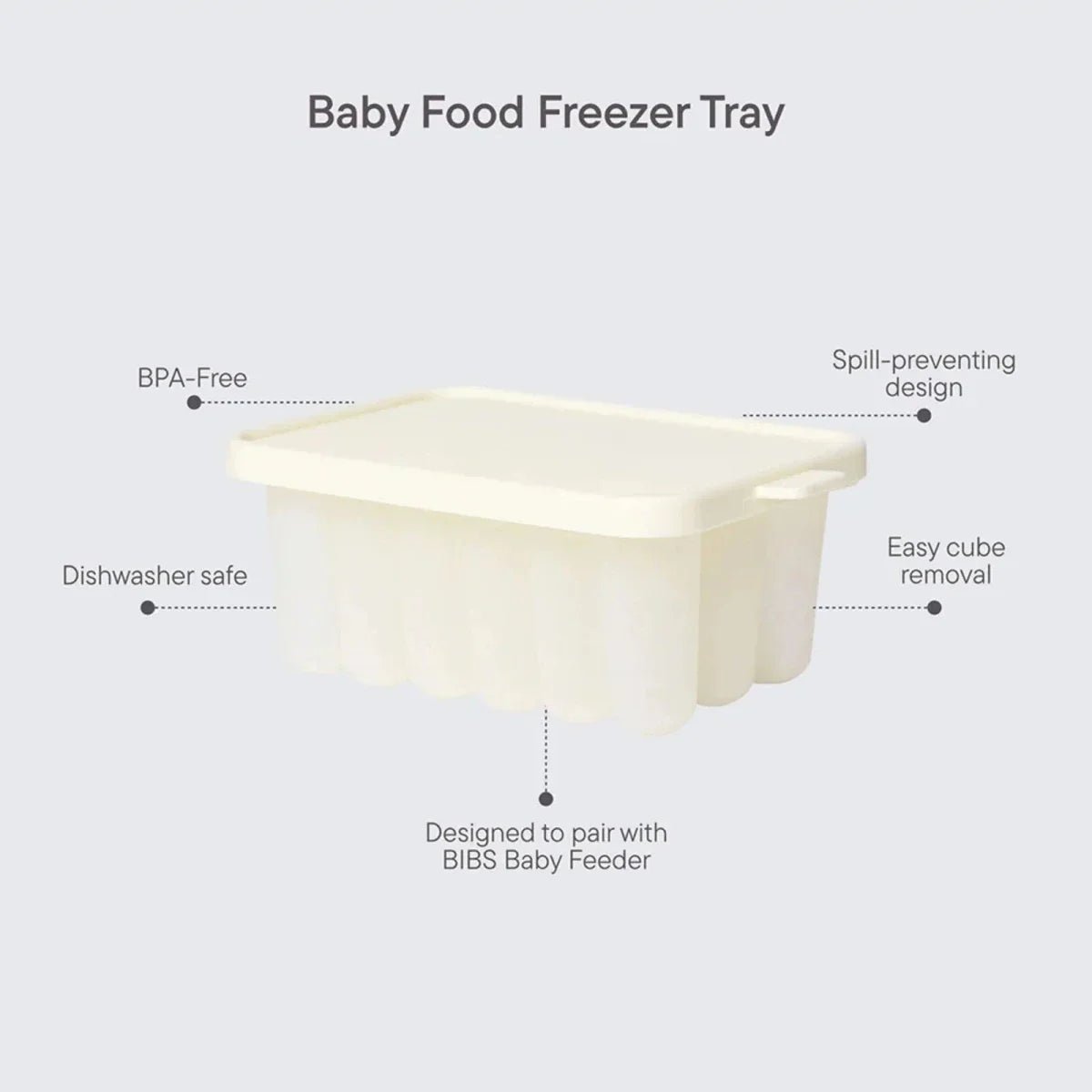 BIBS Baby Food Freezer Tray - Ivory | Luxury Home Accessories | Heulog Glow