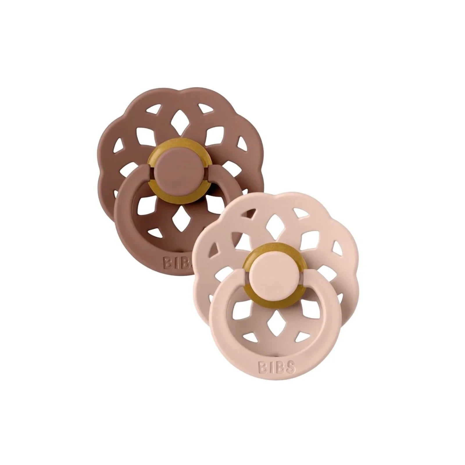 BIBS Boheme Latex Soothers 6+ months Pack of 2 - Woodchuck & Blush | Luxury Home Accessories | Heulog Glow