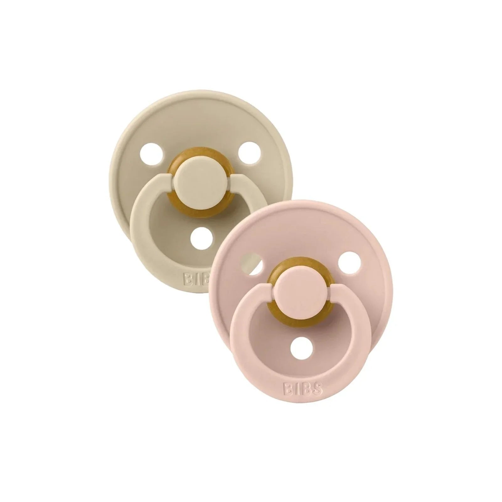 BIBS Colour Latex Soothers 0-6 months Pack of 2 - Vanilla & Blush | Luxury Home Accessories | Heulog Glow