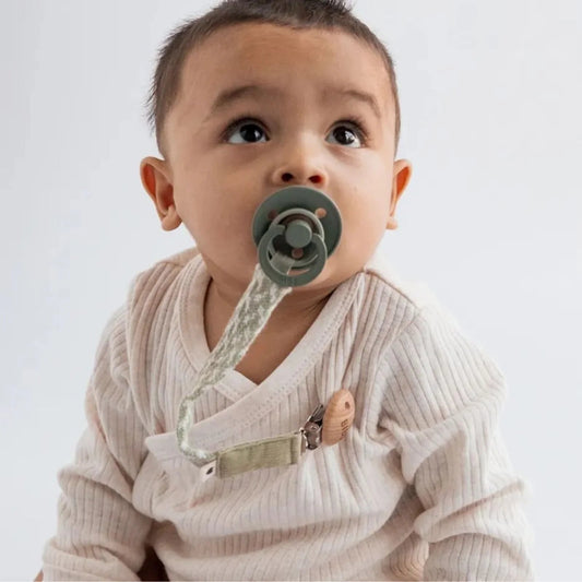 BIBS Soother Clip Braided - Dusty Pink & Baby Pink | Luxury Home Accessories | Heulog Glow