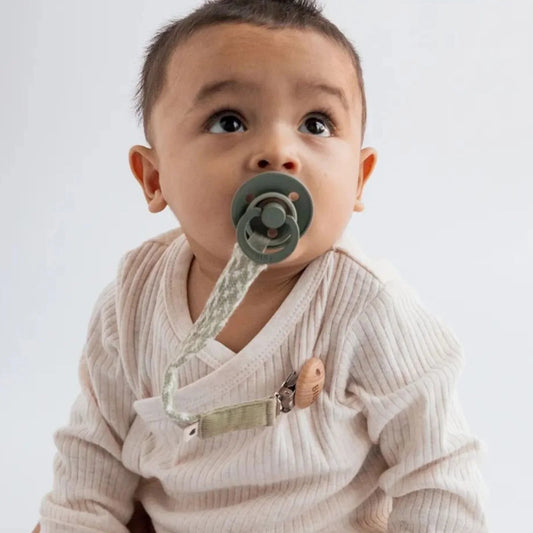 BIBS Soother Clip Braided - Petrol & Baby Blue | Luxury Home Accessories | Heulog Glow