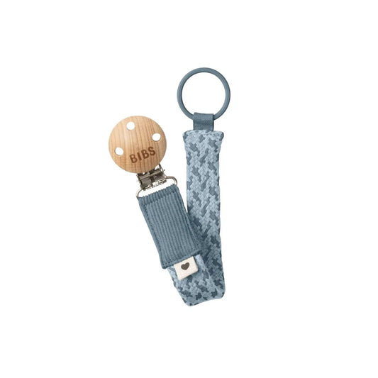 BIBS Soother Clip Braided - Petrol & Baby Blue | Luxury Home Accessories | Heulog Glow