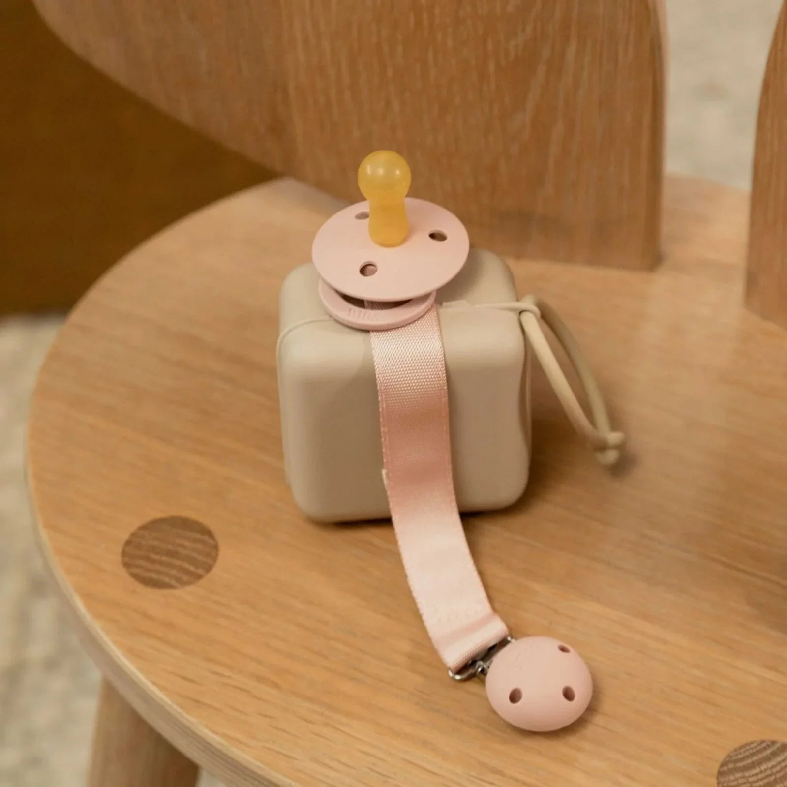BIBS Soother Clip Ribbon - Blush | Luxury Home Accessories | Heulog Glow