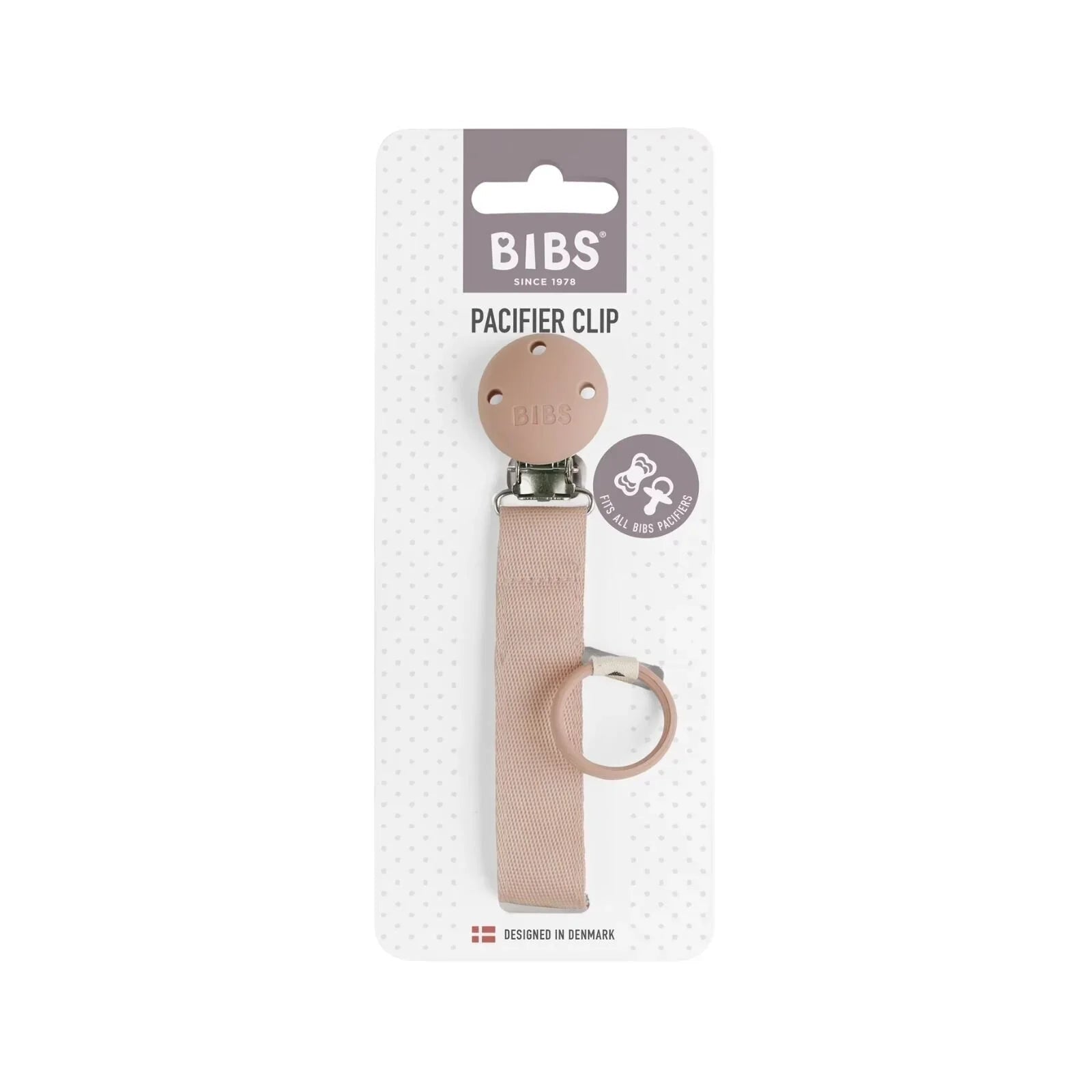 BIBS Soother Clip Ribbon - Blush | Luxury Home Accessories | Heulog Glow
