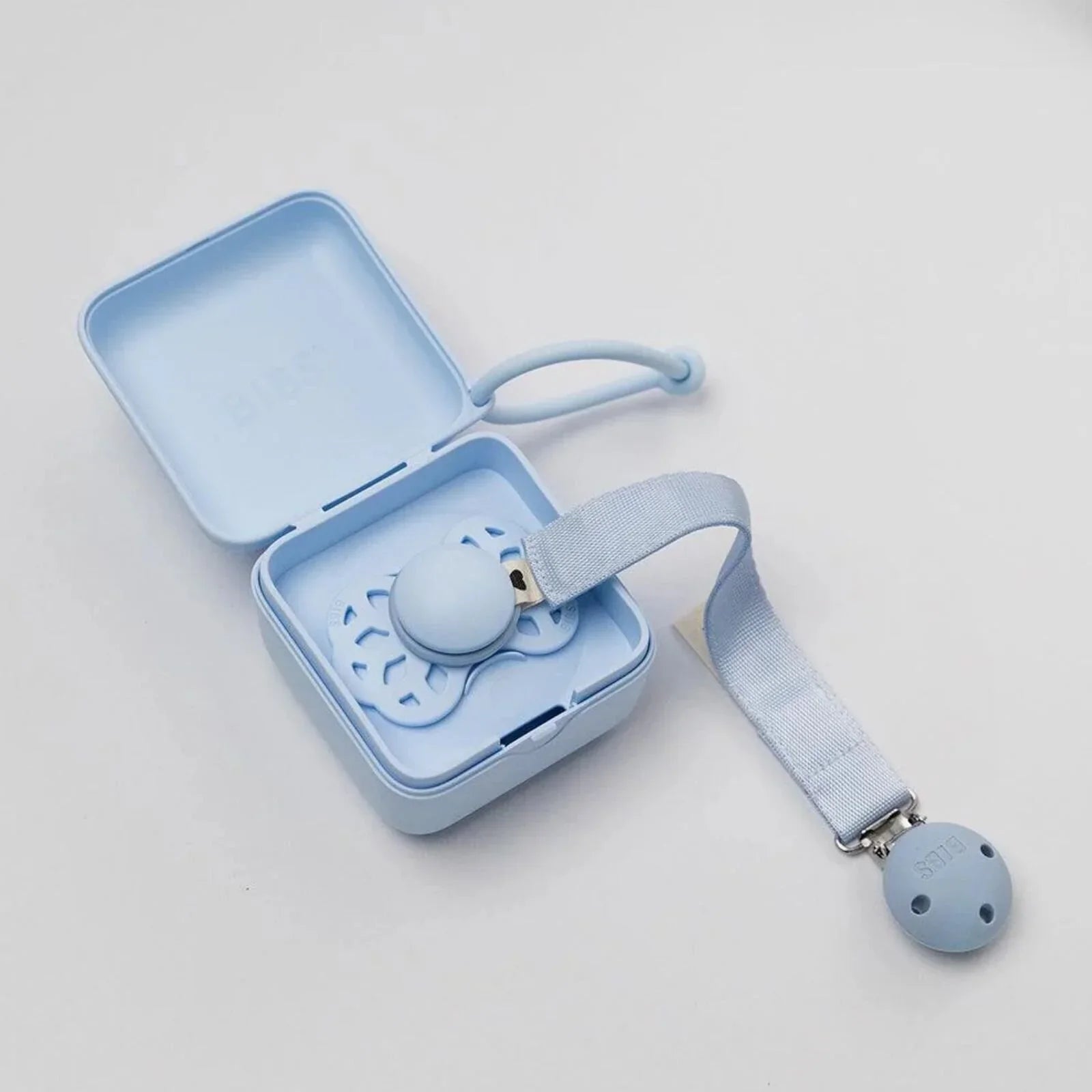BIBS Soother Clip Ribbon - Dusty Blue | Luxury Home Accessories | Heulog Glow