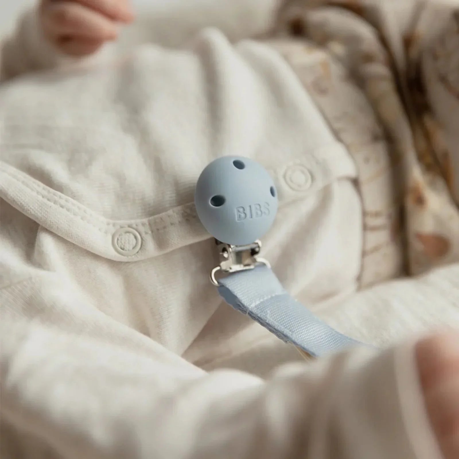 BIBS Soother Clip Ribbon - Sage | Luxury Home Accessories | Heulog Glow