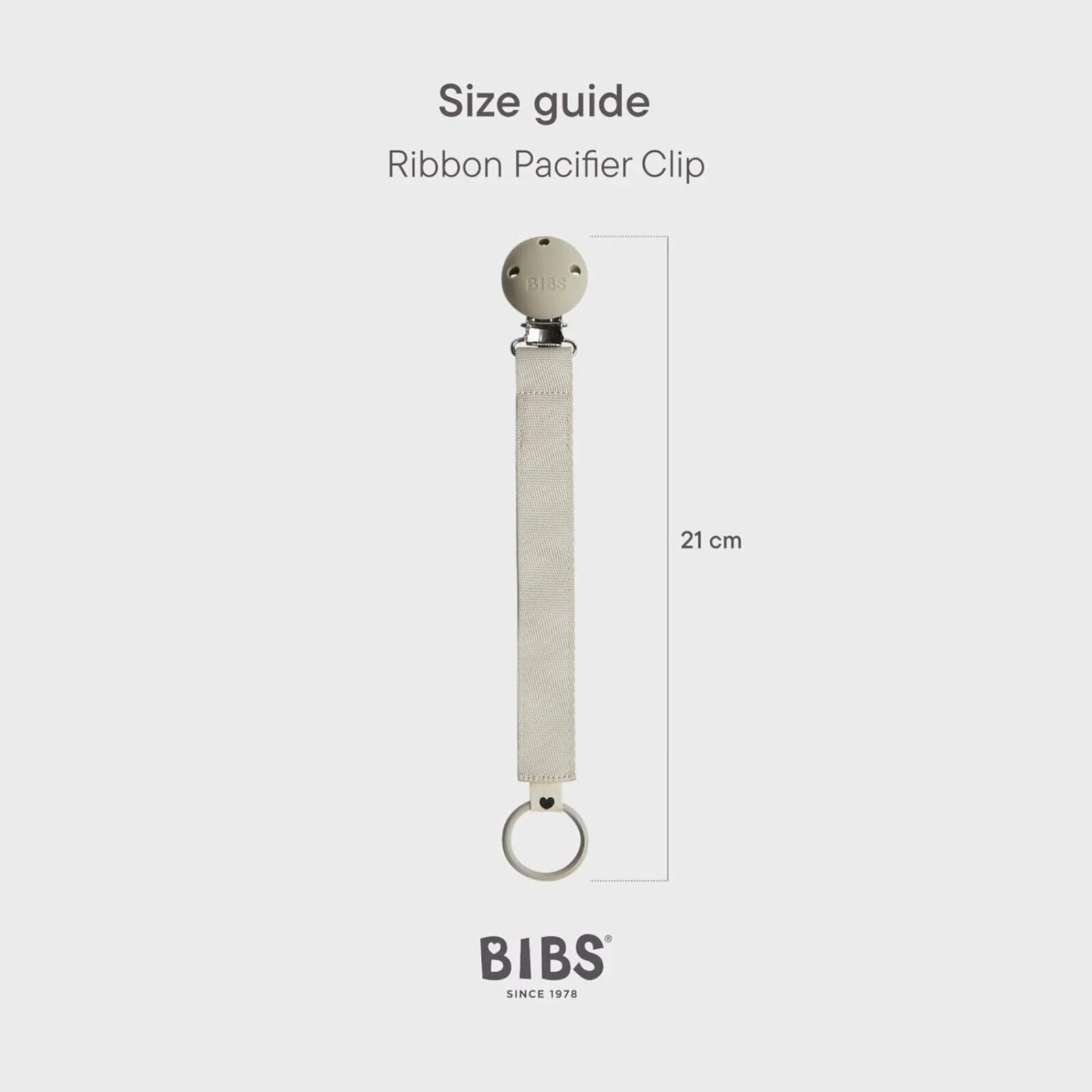 BIBS Soother Clip Ribbon - Sand | Luxury Home Accessories | Heulog Glow