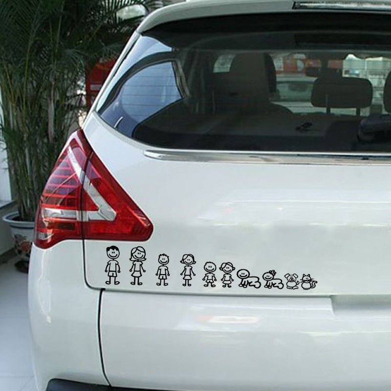 Big Family Cartoon Car Stickers Funny | Luxury Home Accessories | Heulog Glow