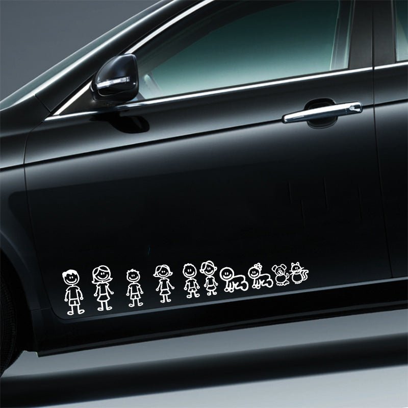 Big Family Cartoon Car Stickers Funny | Luxury Home Accessories | Heulog Glow