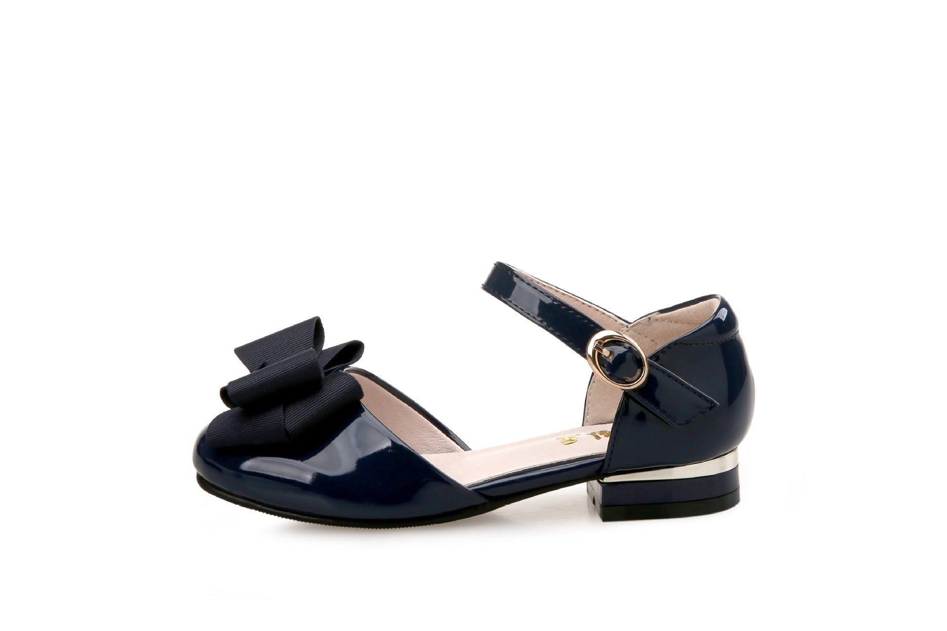 Big Kids' Hollow Velcro Patent Leather Shoes With Bow | Luxury Home Accessories | Heulog Glow
