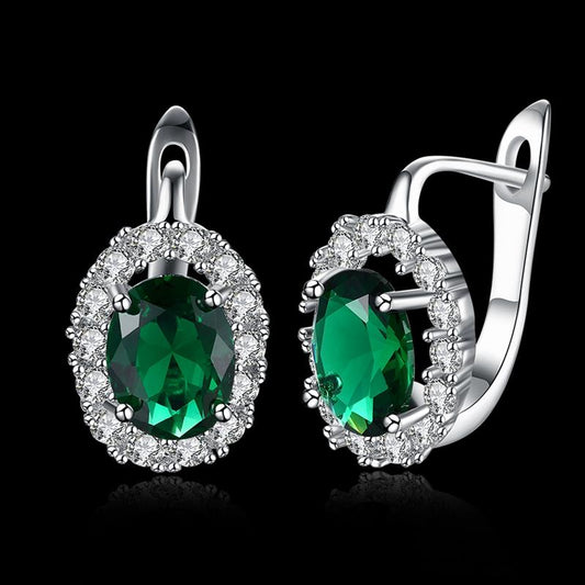Big Zircon White Glamorous Female Earrings Valentine's Day Gift | Luxury Home Accessories | Heulog Glow