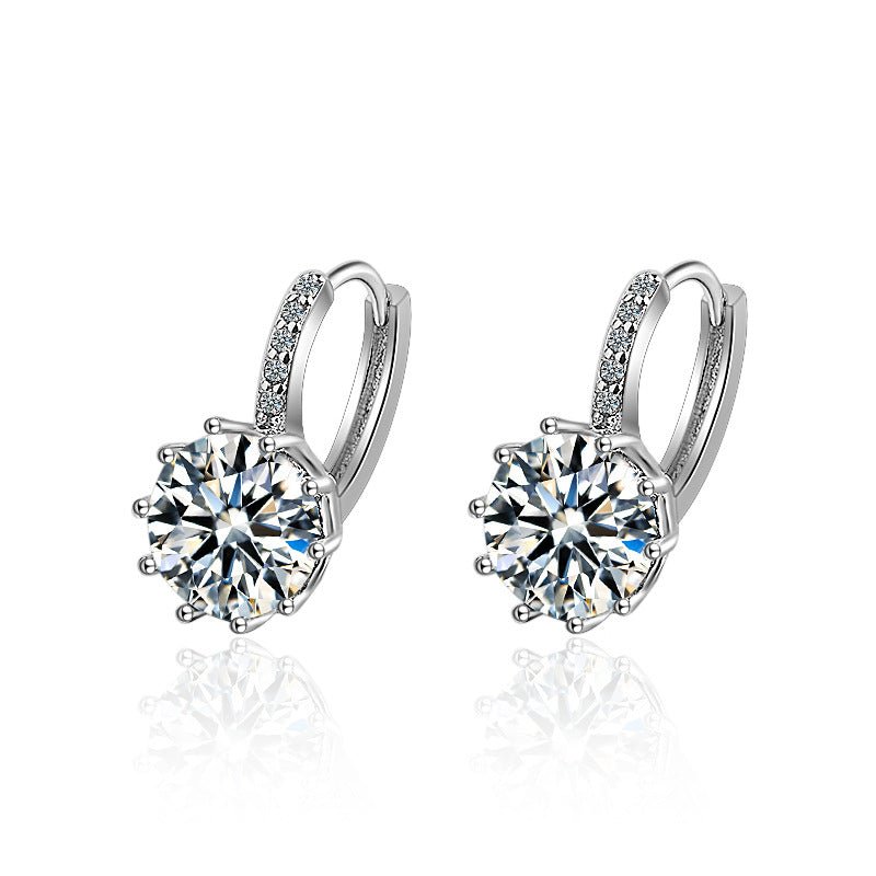 Big Zircon White Glamorous Female Earrings Valentine's Day Gift | Luxury Home Accessories | Heulog Glow