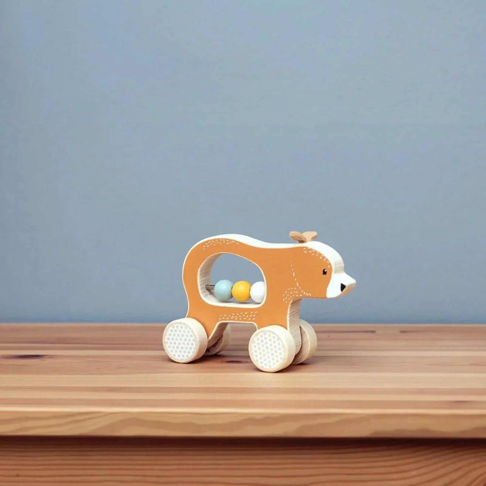 Bigjigs Toys Push Along Bear | Luxury Home Accessories | Heulog Glow