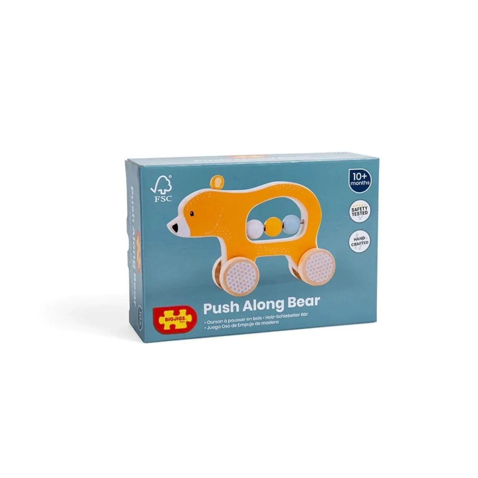 Bigjigs Toys Push Along Bear | Luxury Home Accessories | Heulog Glow