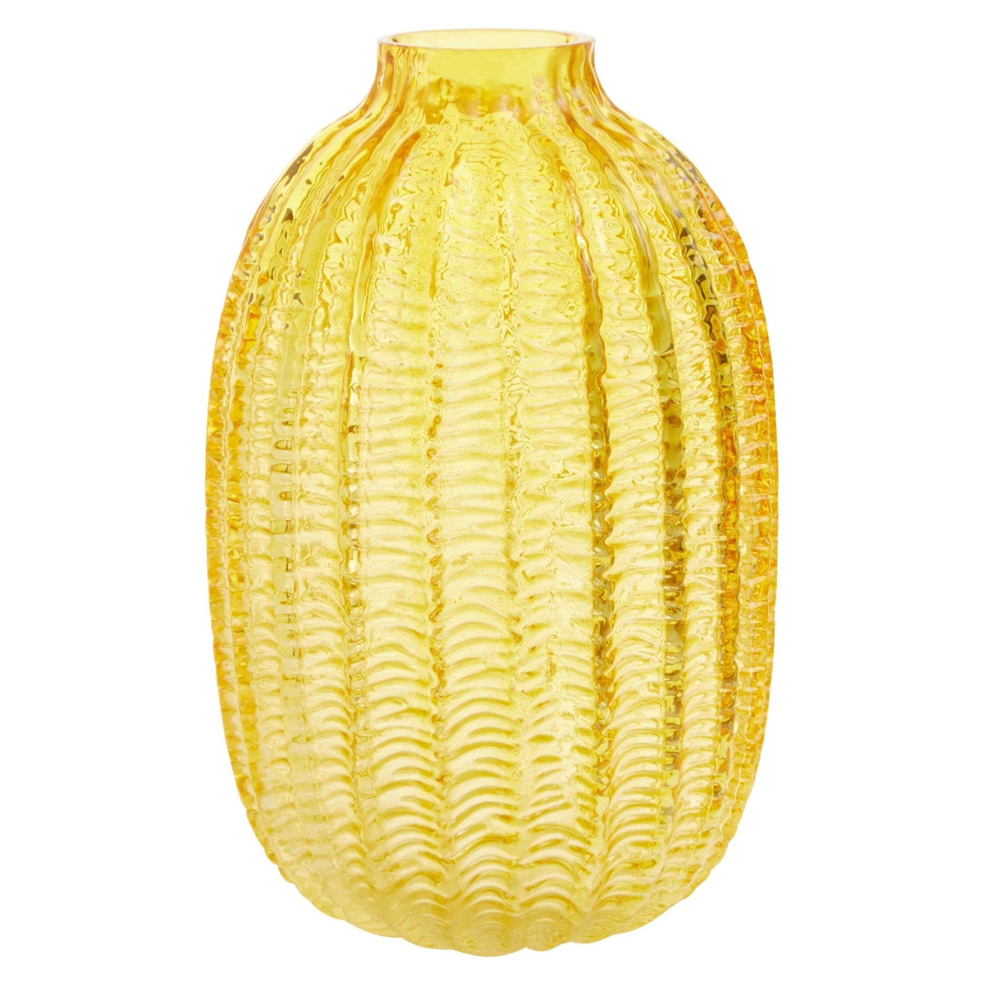 Bionda Large Yellow Glass Vase | Luxury Home Accessories | Heulog Glow