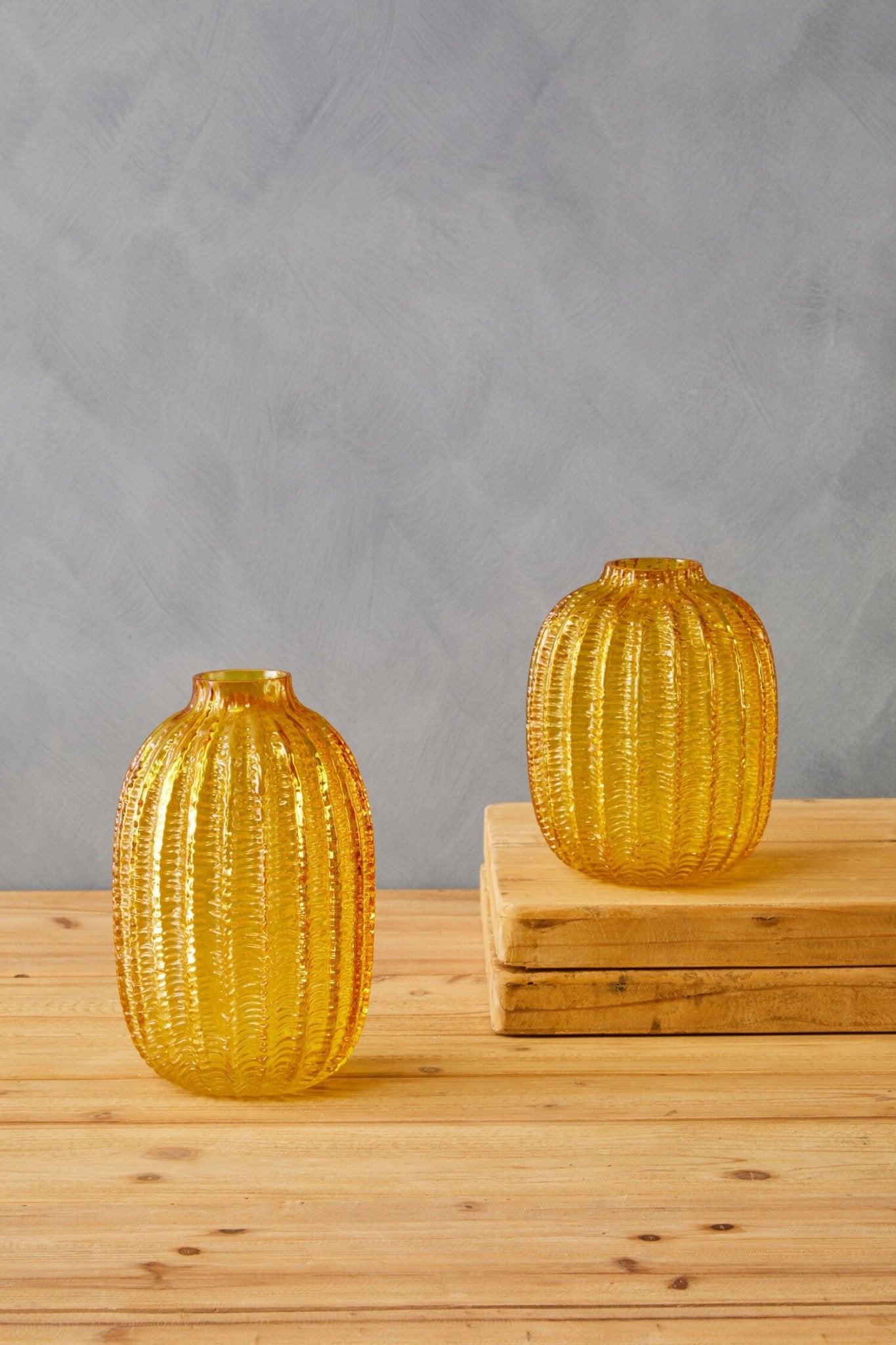Bionda Small Yellow Glass Vase | Luxury Home Accessories | Heulog Glow