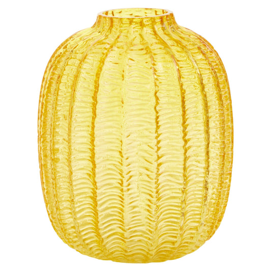 Bionda Small Yellow Glass Vase | Luxury Home Accessories | Heulog Glow