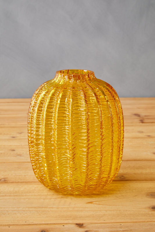 Bionda Small Yellow Glass Vase | Luxury Home Accessories | Heulog Glow