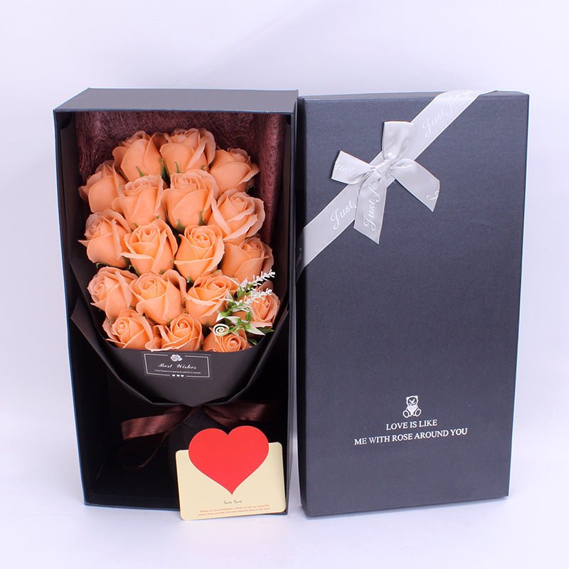 Birthday Gift Bundle Gift Box Creative Mother's Day Cross-border Gift Soap 18 Bouquet Soap Rose Flower Valentine's Day | Luxury Home Accessories | Heulog Glow