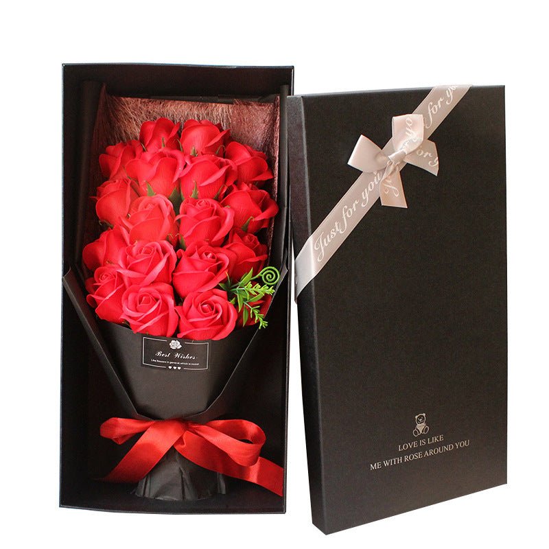 Birthday Gift Bundle Gift Box Creative Mother's Day Cross-border Gift Soap 18 Bouquet Soap Rose Flower Valentine's Day | Luxury Home Accessories | Heulog Glow